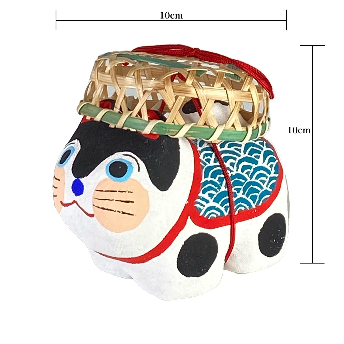 玩古庵 笊かぶり犬張子 漆喰加工