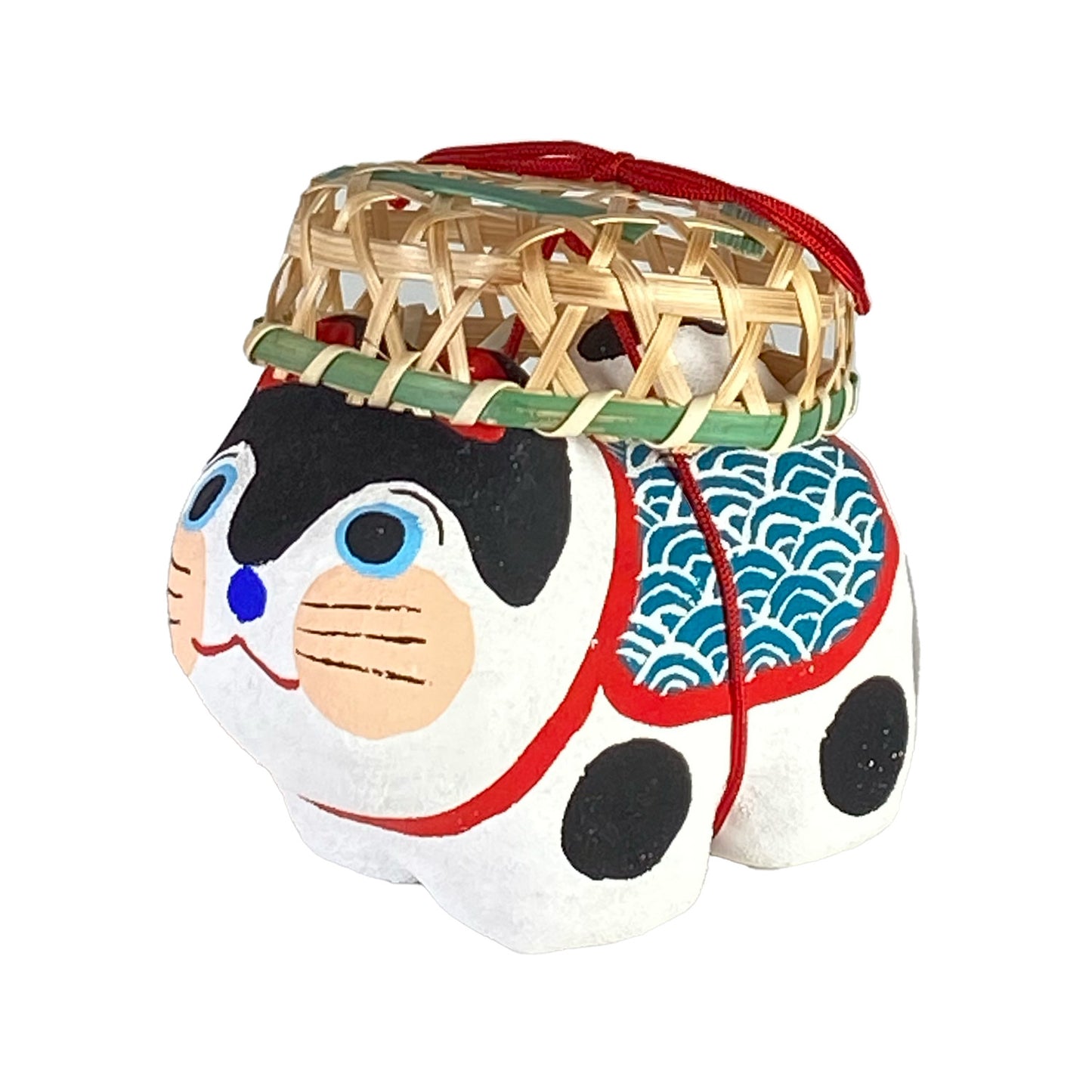 玩古庵 笊かぶり犬張子 漆喰加工