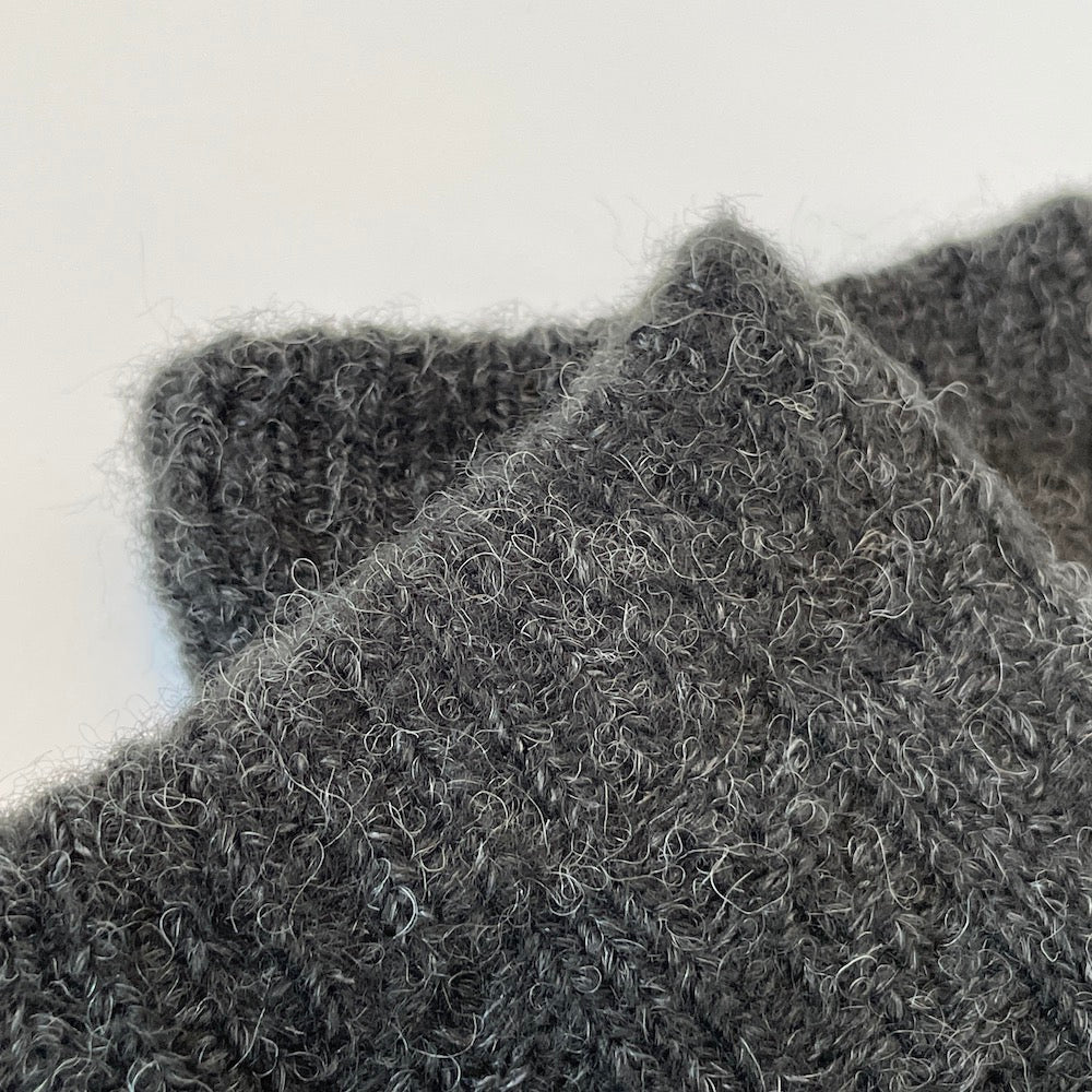 たむら靴下店 縄柄 シルク ウール 二重ソックス 23-25cm