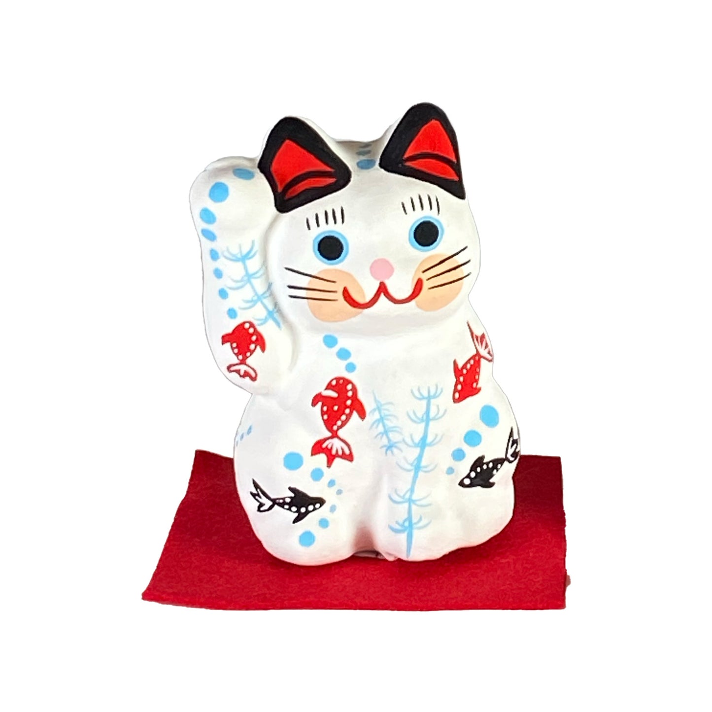 玩古庵 8号招き猫 金魚柄