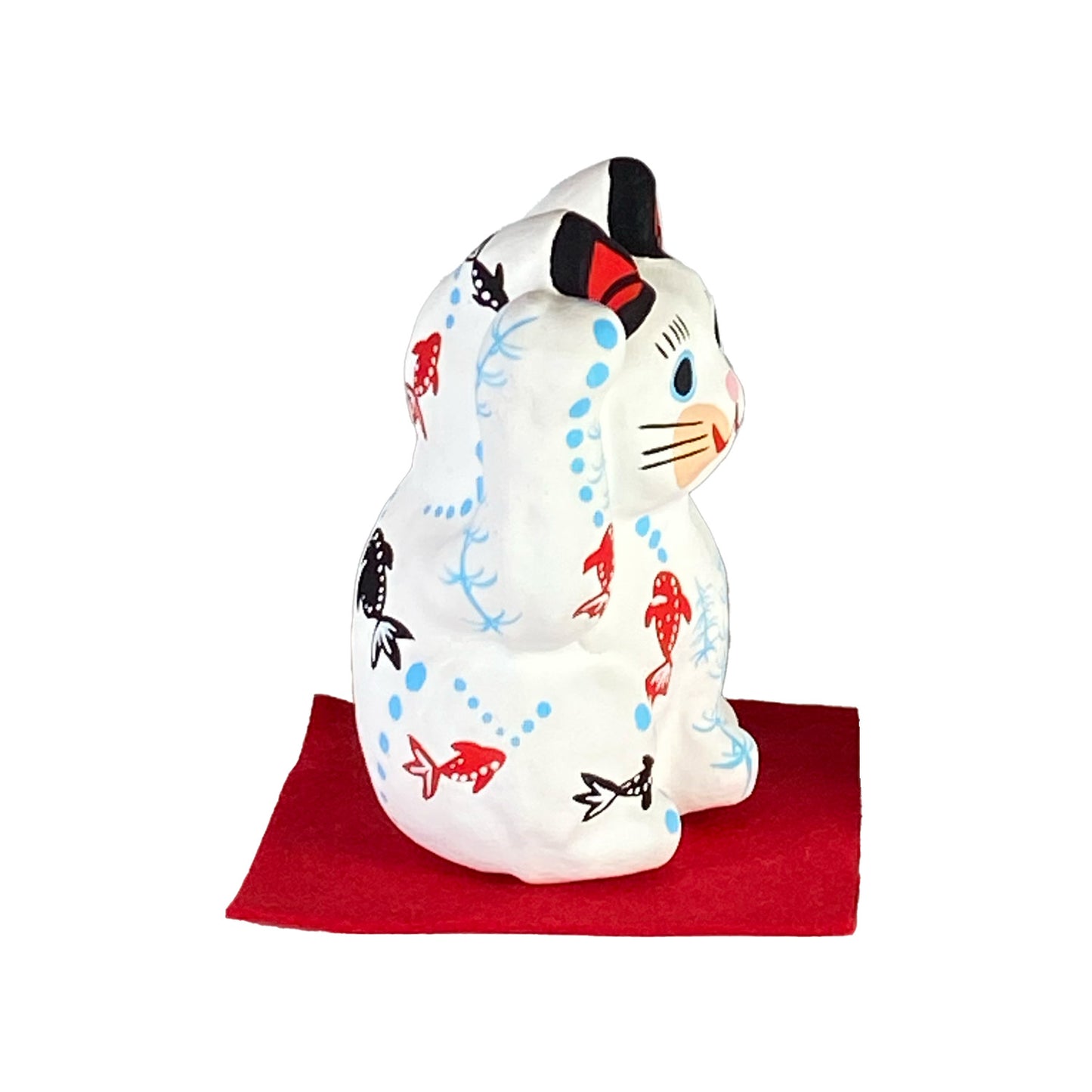 玩古庵 8号招き猫 金魚柄