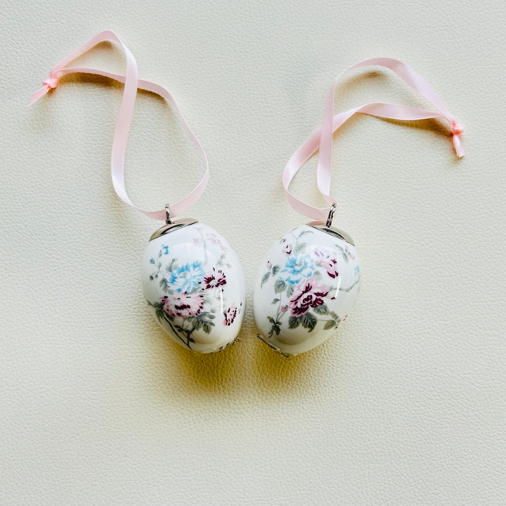 北欧インテリア雑貨 GREENGATE グリーンゲイト Decorative egg Maude white set of 2 hanging