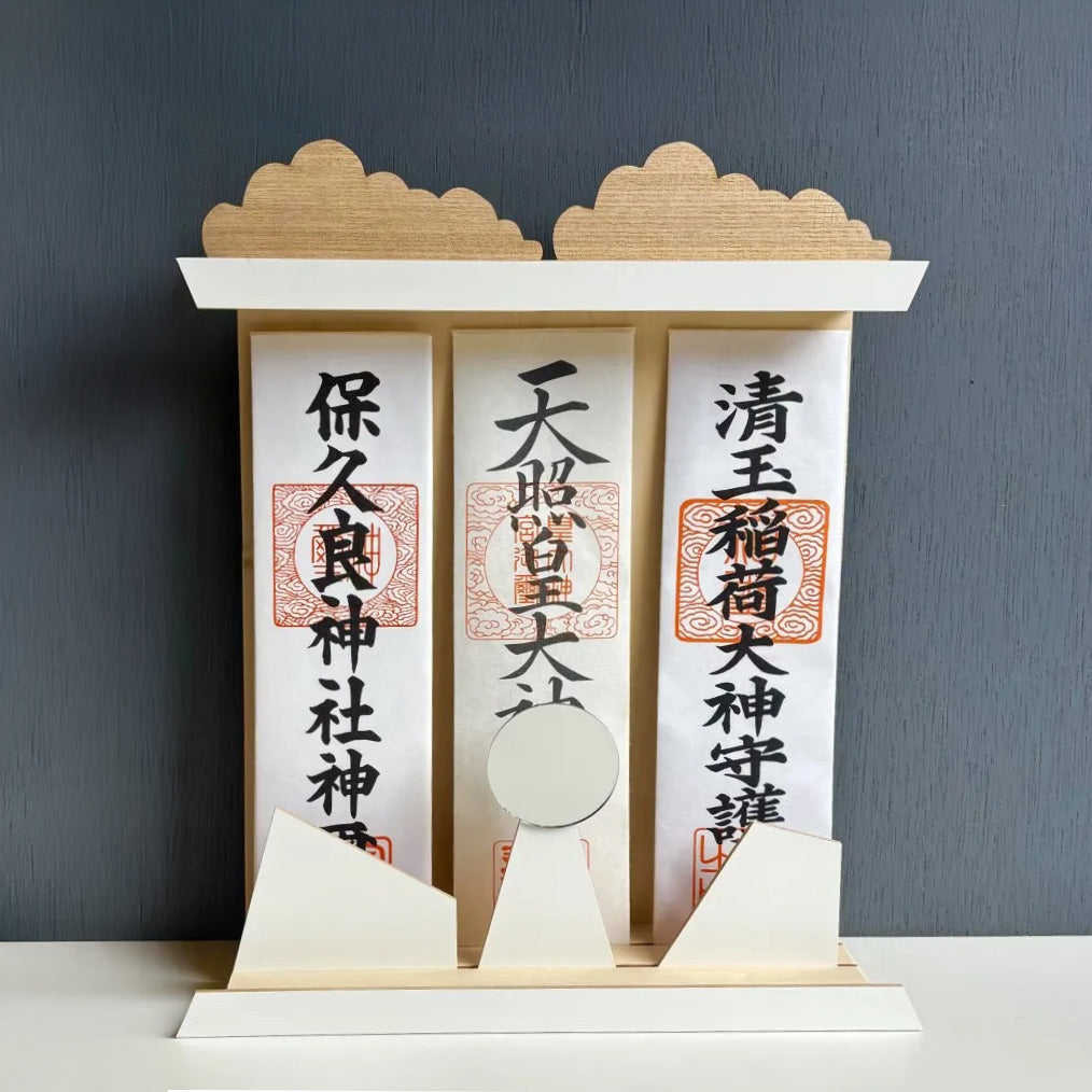 OFUDA STAND(M)お札立て ゆらめく雲と岩 光る太陽