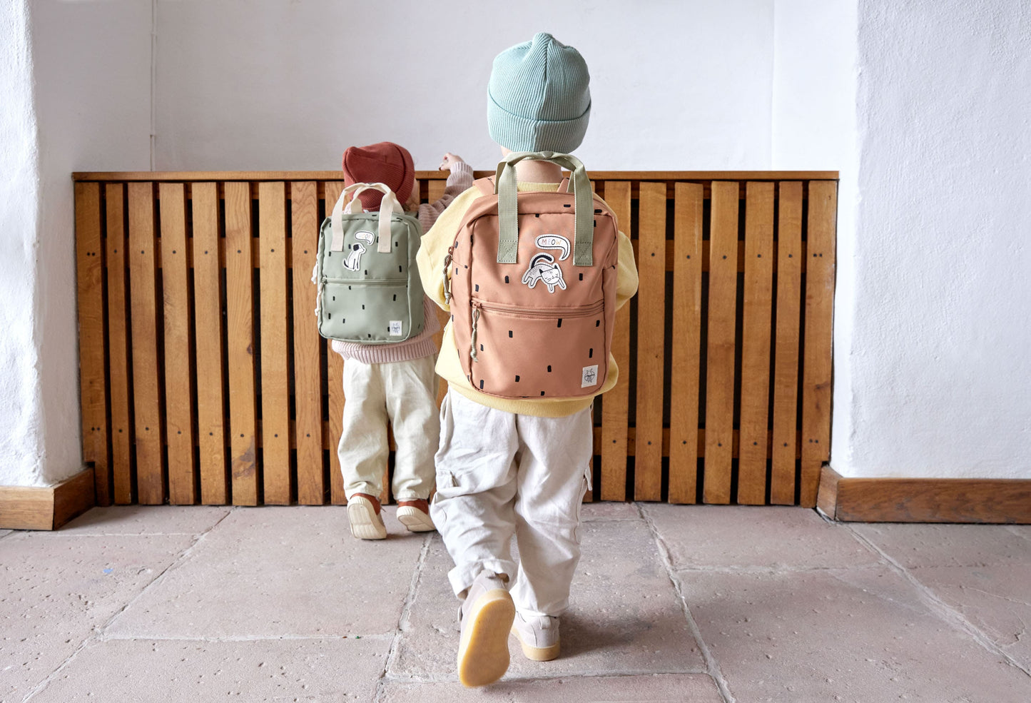 Mini Square Backpack Happy Prints ミニスクエアバックパック ライトオリーブ