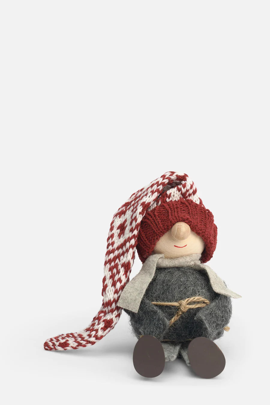 【 Åsa's Tomtebod 】 トムテ Gustav グレー、赤 15cm