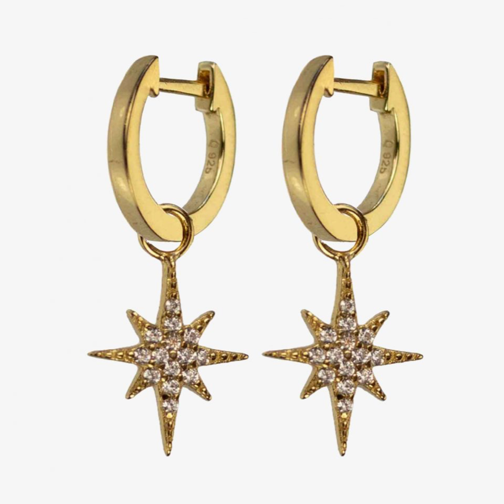 【 Hultquist Copenhagen 】Double northern star carrings