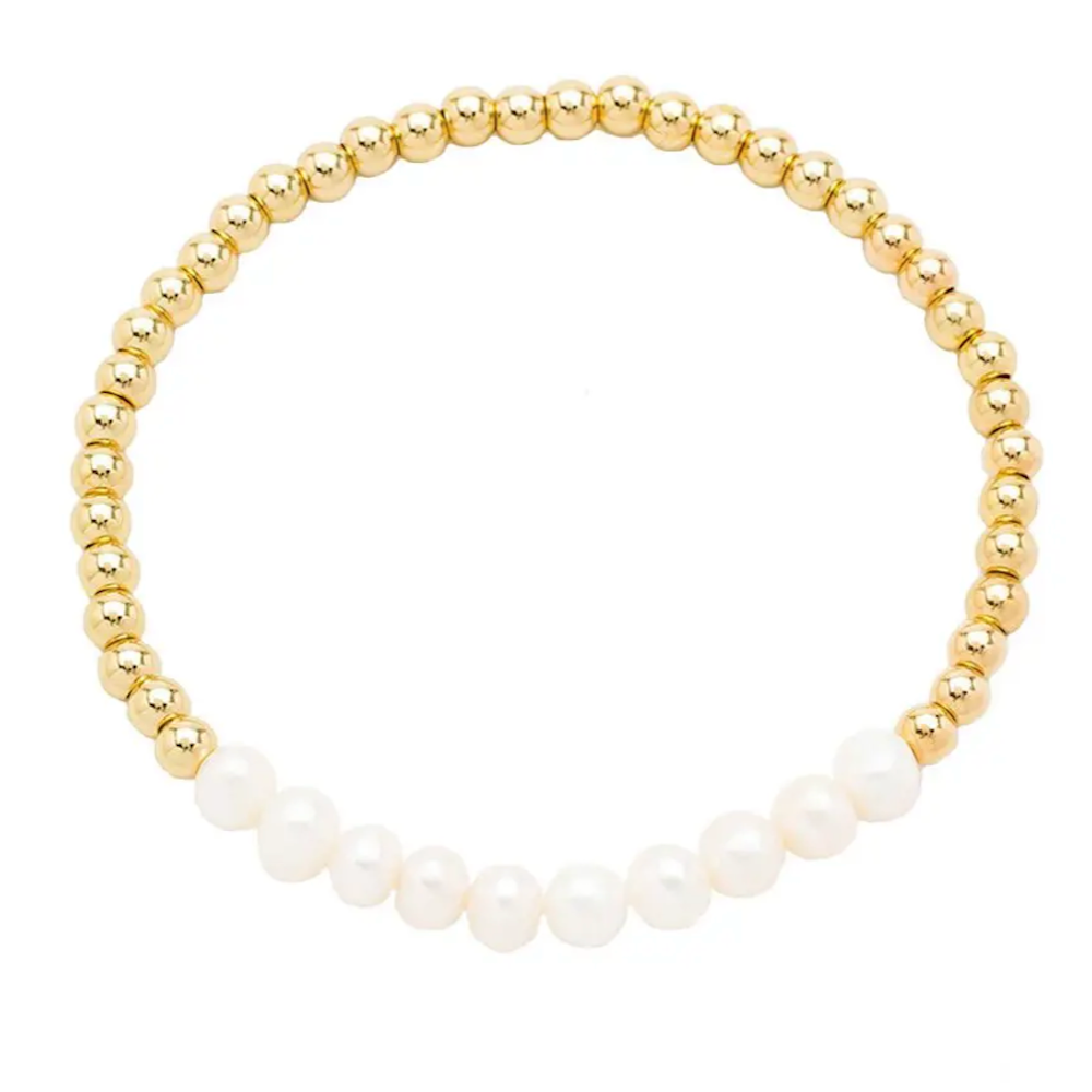 【 Hultquist Copenhagen 】Freshwater pearl strectch bracelet