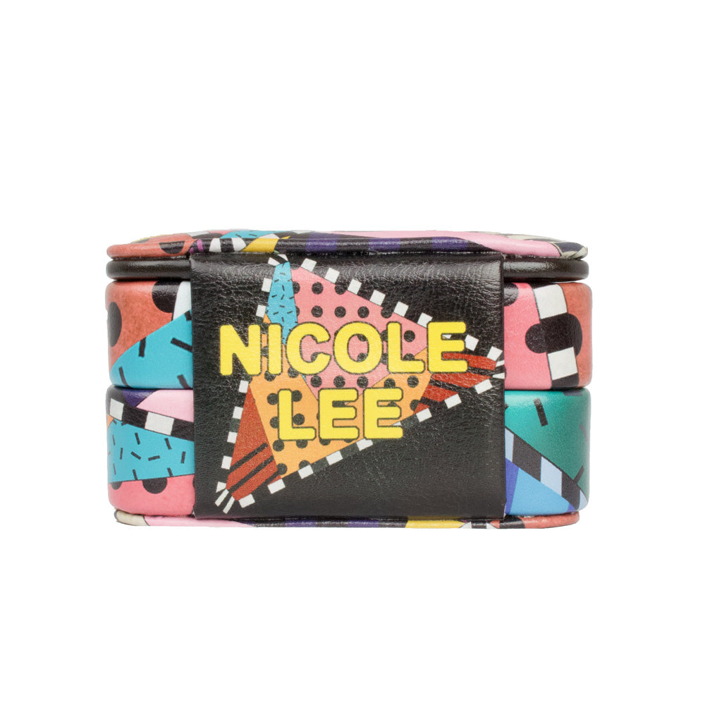 NICOLE LEE パッチワーク赤メガネガール 四角い ジュエリーボックス