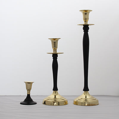 北欧インテリア雑貨 GREENGATE グリーンゲイト キャンドルホルダーL-Candle holder black w/gold-plated