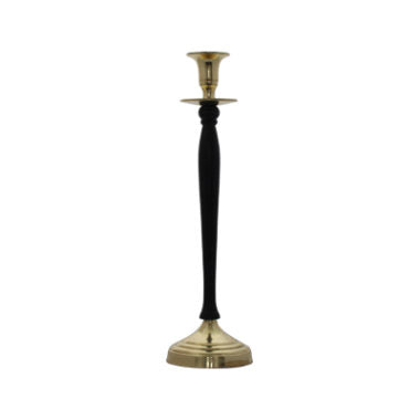 北欧インテリア雑貨 GREENGATE グリーンゲイト キャンドルホルダーL-Candle holder black w/gold-plated