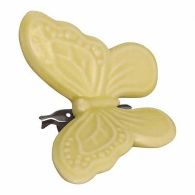 北欧インテリア雑貨 GREENGATE グリーンゲイト バタフライオーナメント-Butterfly ornament pale yellow w/clip small