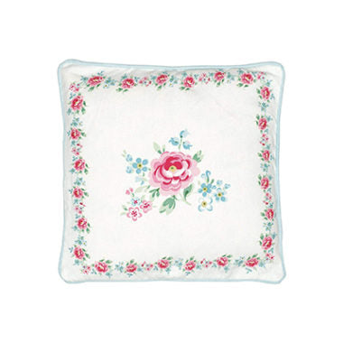 北欧インテリア雑貨 GREENGATE グリーンゲイト クッションカバー-Cushion Meryl white piece printed 40x40 cm
