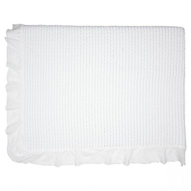北欧インテリア雑貨 GREENGATE グリーンゲイト ベッドカバー-Bed cover Cross white w/frill 140x220 cm