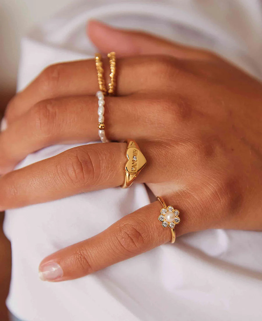 【 Hultquist Copenhagen 】 Aya flower ring