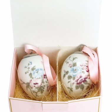 北欧インテリア雑貨 GREENGATE グリーンゲイト Decorative egg Maude white set of 2 hanging