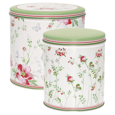 北欧インテリア雑貨 GREENGATE グリーンゲイト ラウンドボックス-Round box Camille white set of 2 pcs
