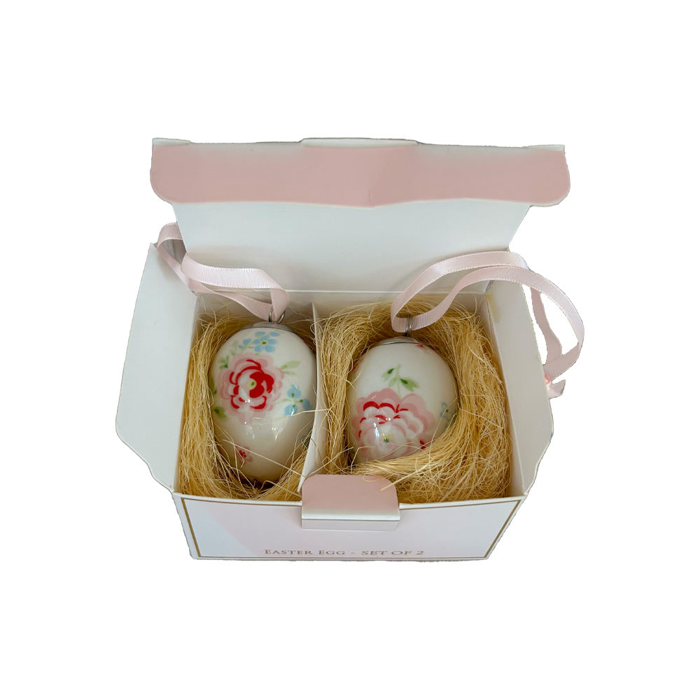 北欧インテリア雑貨　GREENGATE グリーンゲイト　Decorative egg Meryl white set of 2 hanging