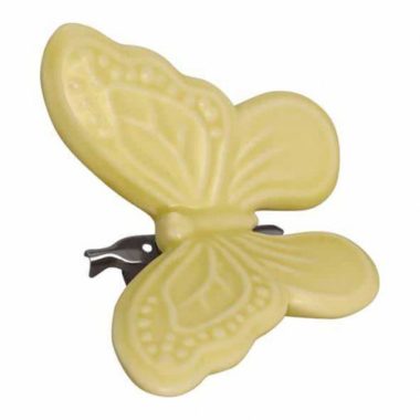 北欧インテリア雑貨　GREENGATE グリーンゲイト　バタフライオーナメント-Butterfly ornament pale yellow w/clip arge