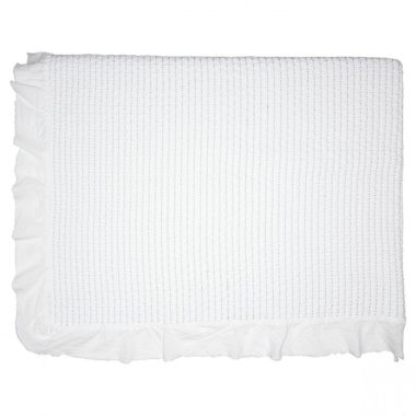 北欧インテリア雑貨　GREENGATE グリーンゲイト　ベッドカバー-Bed cover Cross white w/frill 140x220 cm