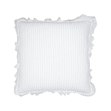 北欧インテリア雑貨　GREENGATE グリーンゲイト　クッションカバー-Cushion Cross white w/frill 50x50 cm