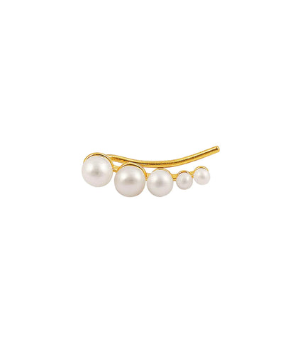 【　Hultquist Copenhagen　】 Pearl croissant earrings
